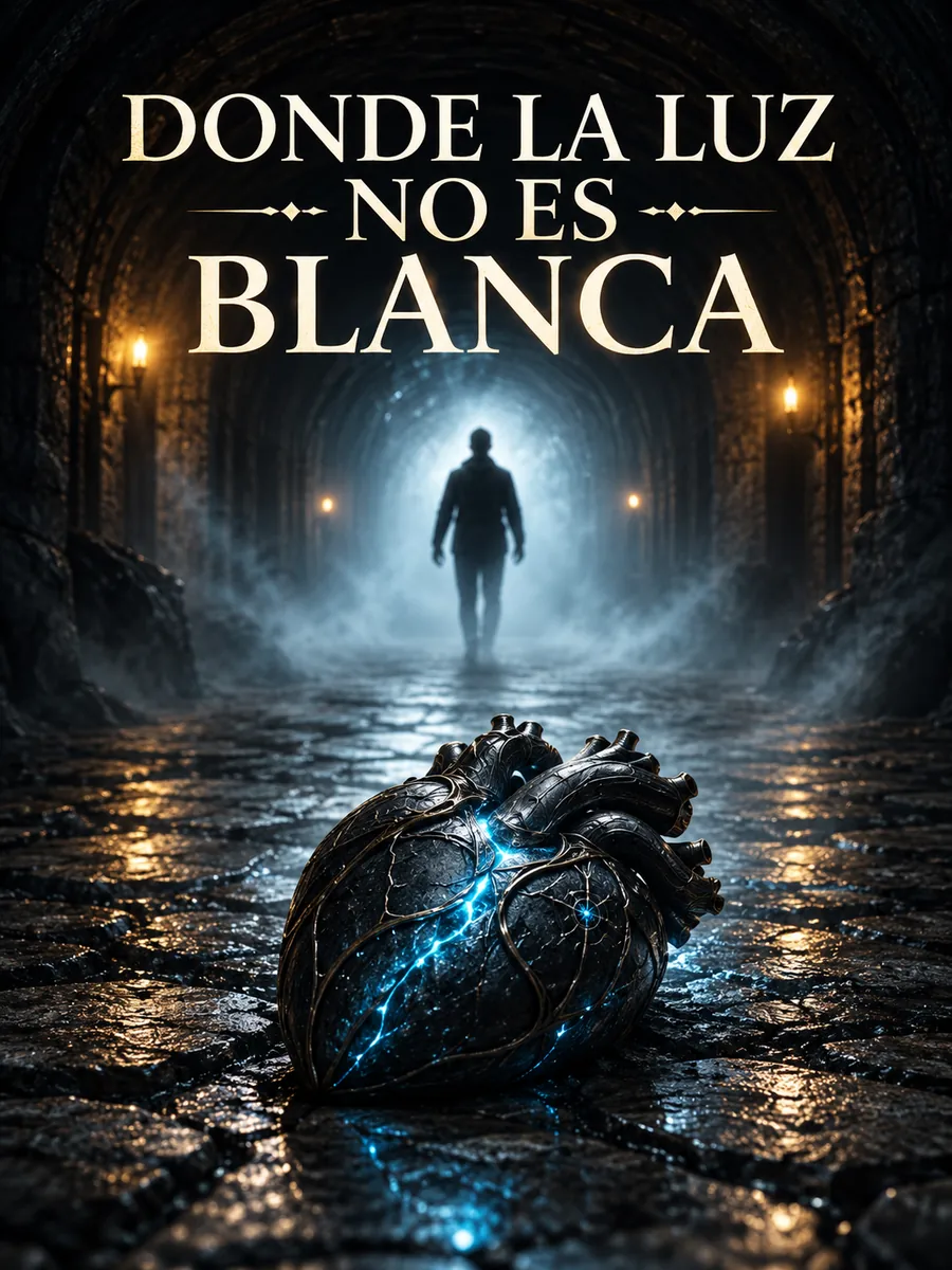 Portada Donde la luz no es blanca, corredor oscuro y corazón fantástico