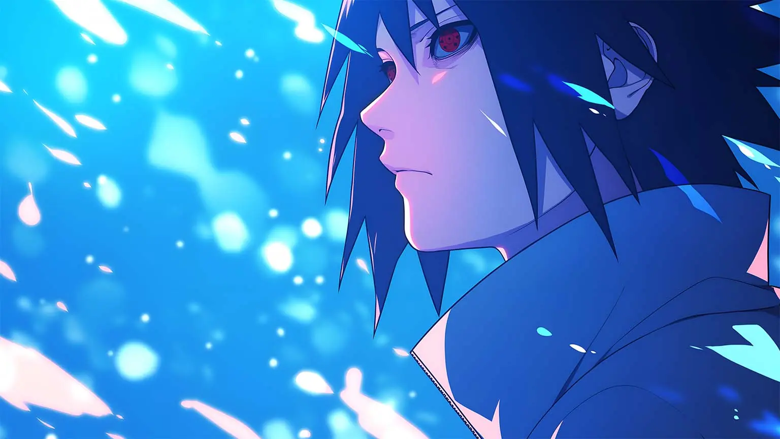 Imagen original de referencia: Sasuke bajo la luna