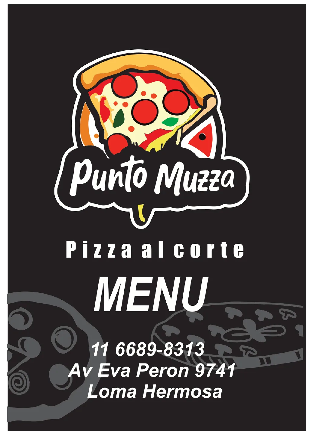 Portada del menú Punto Muzza